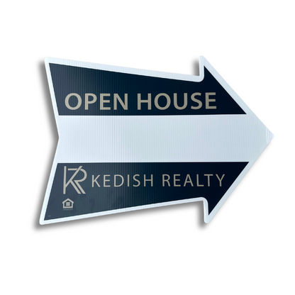 Open House Pointer Sign with Wire Stake (2-Sided)