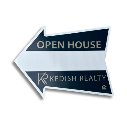 Open House Pointer Sign with Wire Stake (2-Sided)