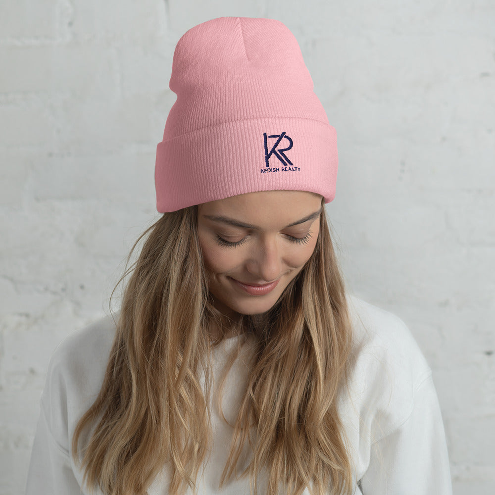 Unisex Cuffed Beanie (Navy Logo)