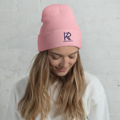 Unisex Cuffed Beanie (Navy Logo)