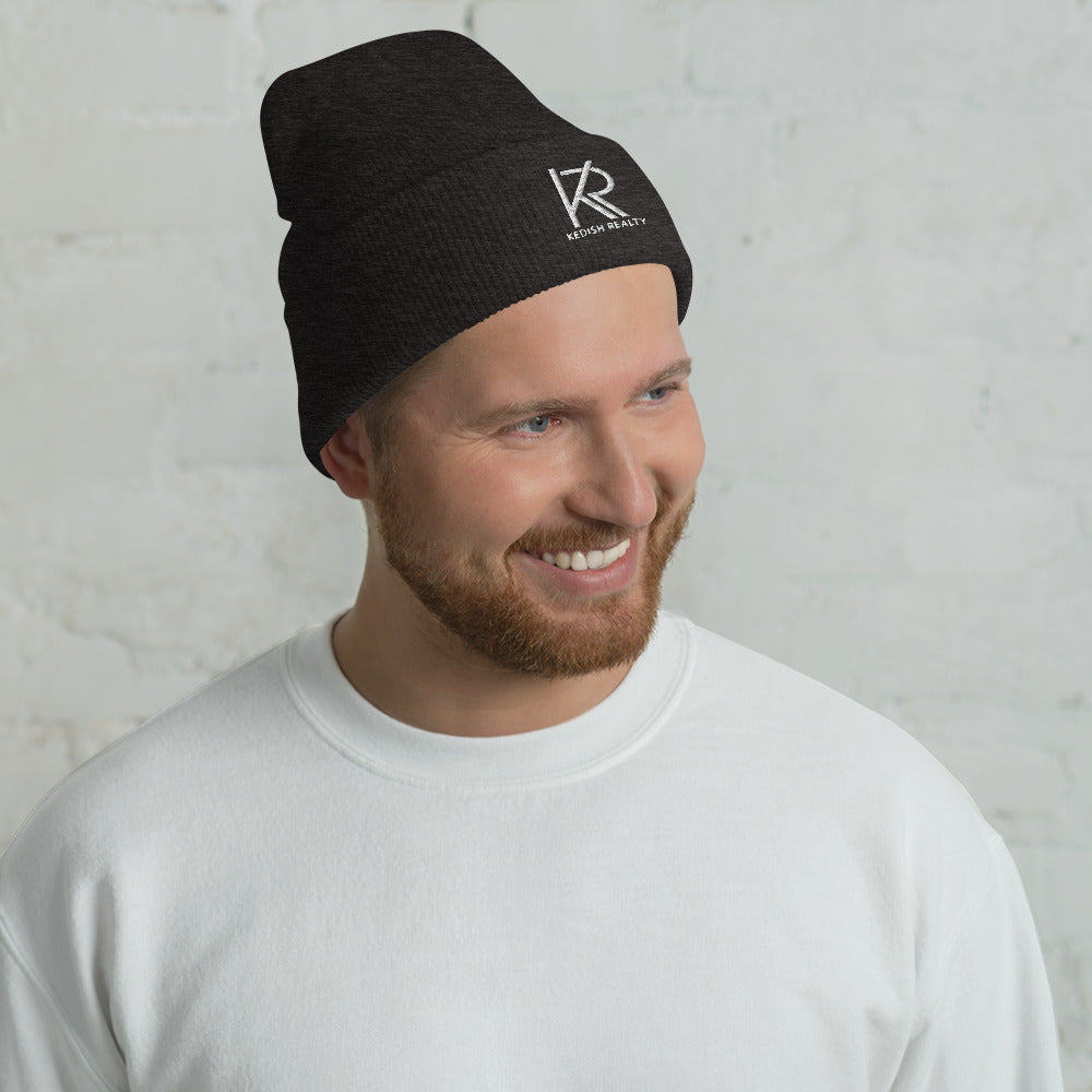 Unisex Cuffed Beanie (White Logo)