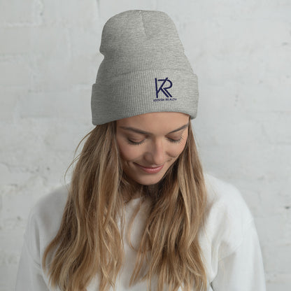Unisex Cuffed Beanie (Navy Logo)