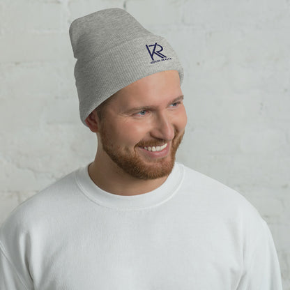 Unisex Cuffed Beanie (Navy Logo)