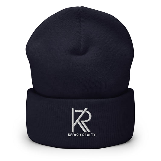 Unisex Cuffed Beanie (White Logo)