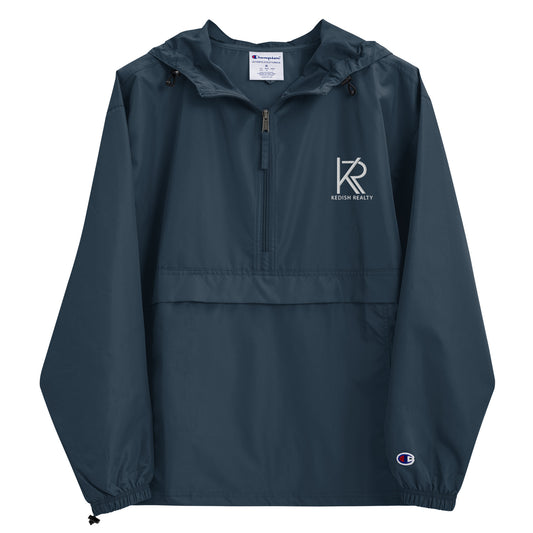Unisex Embroidered Champion Packable Jacket (White Logo)